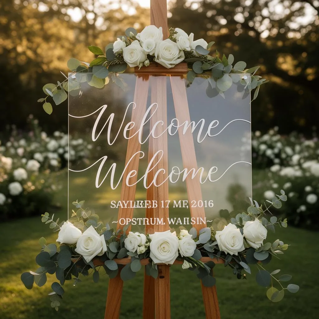 Custom Acrylic Wedding Sign